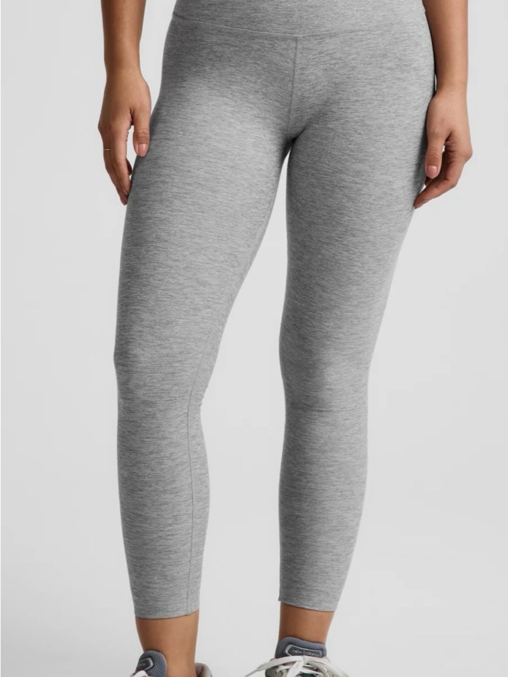 Beyond Yoga Caught in the Midi Heather Gray High-Rise Leggings